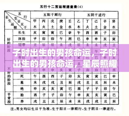 子时出生的男孩命运,星辰照耀下的独特人生轨迹探索