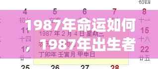 1987年出生者的命运展望与星座运势解析,全面解读未来走向