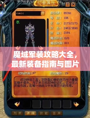 魔域军装攻略大全,最新装备指南与图片曝光!