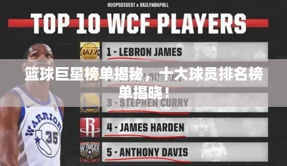 篮球巨星榜单揭秘,十大球员排名榜单揭晓!
